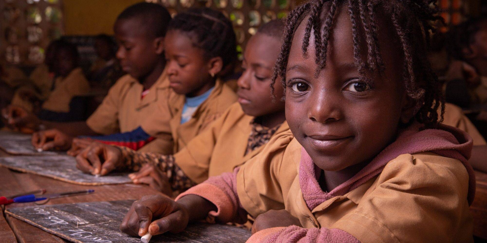 Students In A School In Africa Take The Lesson